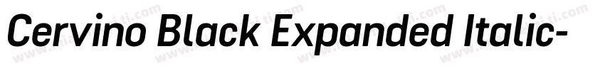 Cervino Black Expanded Italic字体转换